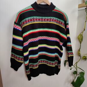 Back To Back Vintage Multicolor Striped Sweater Size Medium